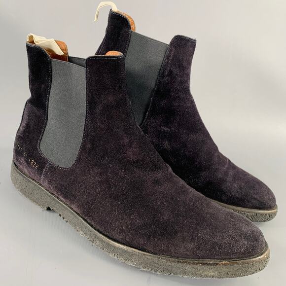 COMMON PROJECTS Size 8 Black Suede Chelsea Boots - Picture 1 of 10